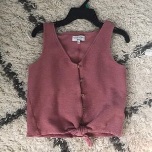 Madewell Texture & Thread Button Tie Tank Top